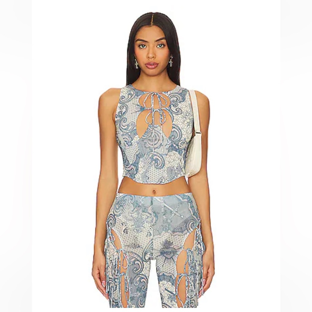 Natalia cut out top and pants by Loba, medium